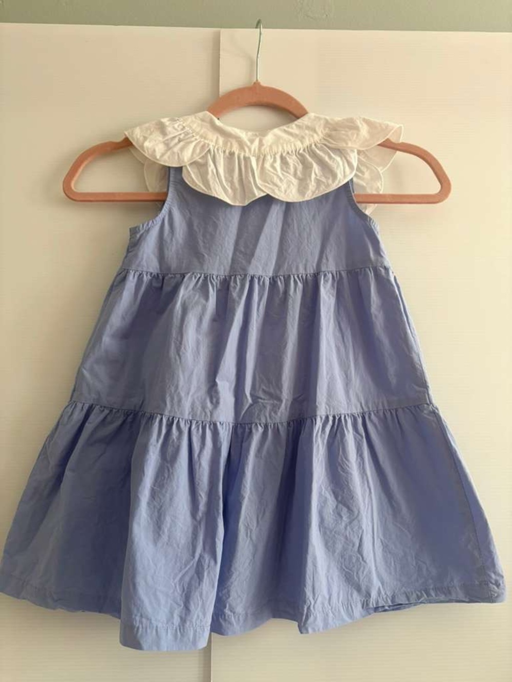 Zara Girls Tiered Poplin Dress | size 5T - Picture 3 of 9